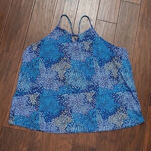 The Limited Blue Colorful Abstract  Sleeveless Top size 2X
